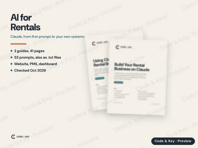 AI for Rentals: cover and sample pages
