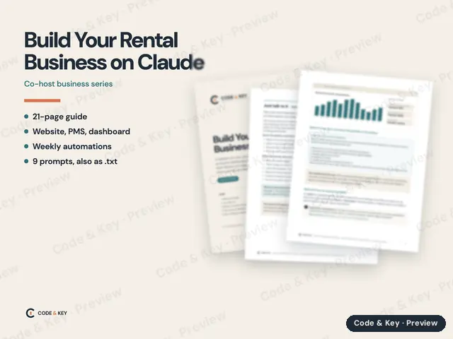 Build Your Rental Business on Claude: cover and sample pages