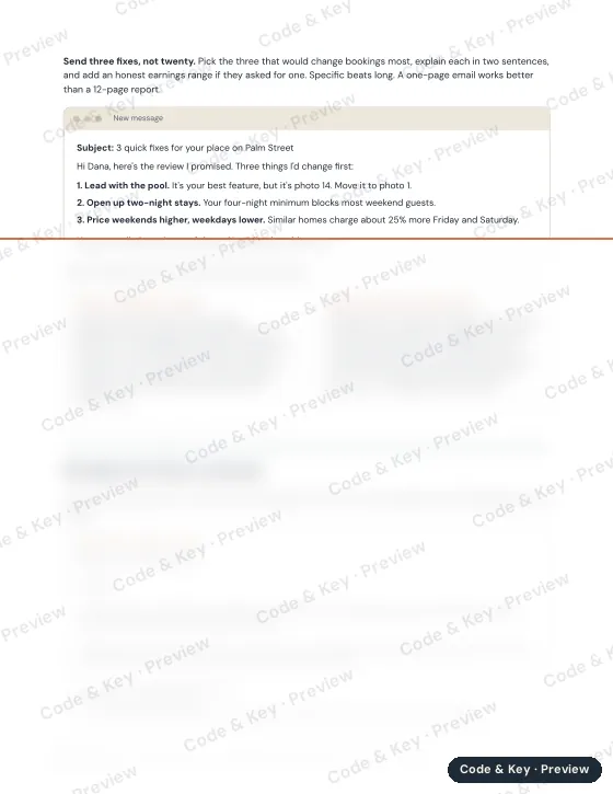 Preview of the first-contact scripts page: the heading is readable and the rest is blurred