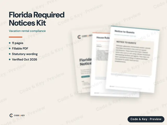 Florida Required Notices Kit: cover and sample pages