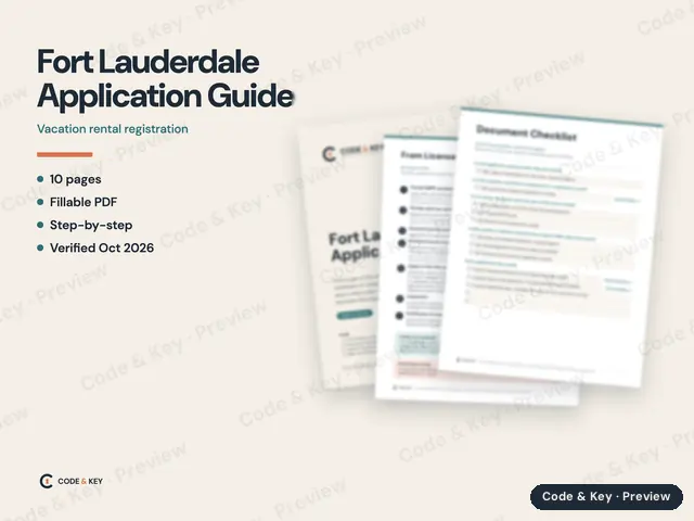 Fort Lauderdale Application Guide: cover and sample pages