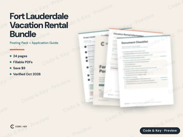 Fort Lauderdale Vacation Rental Bundle: cover and sample pages